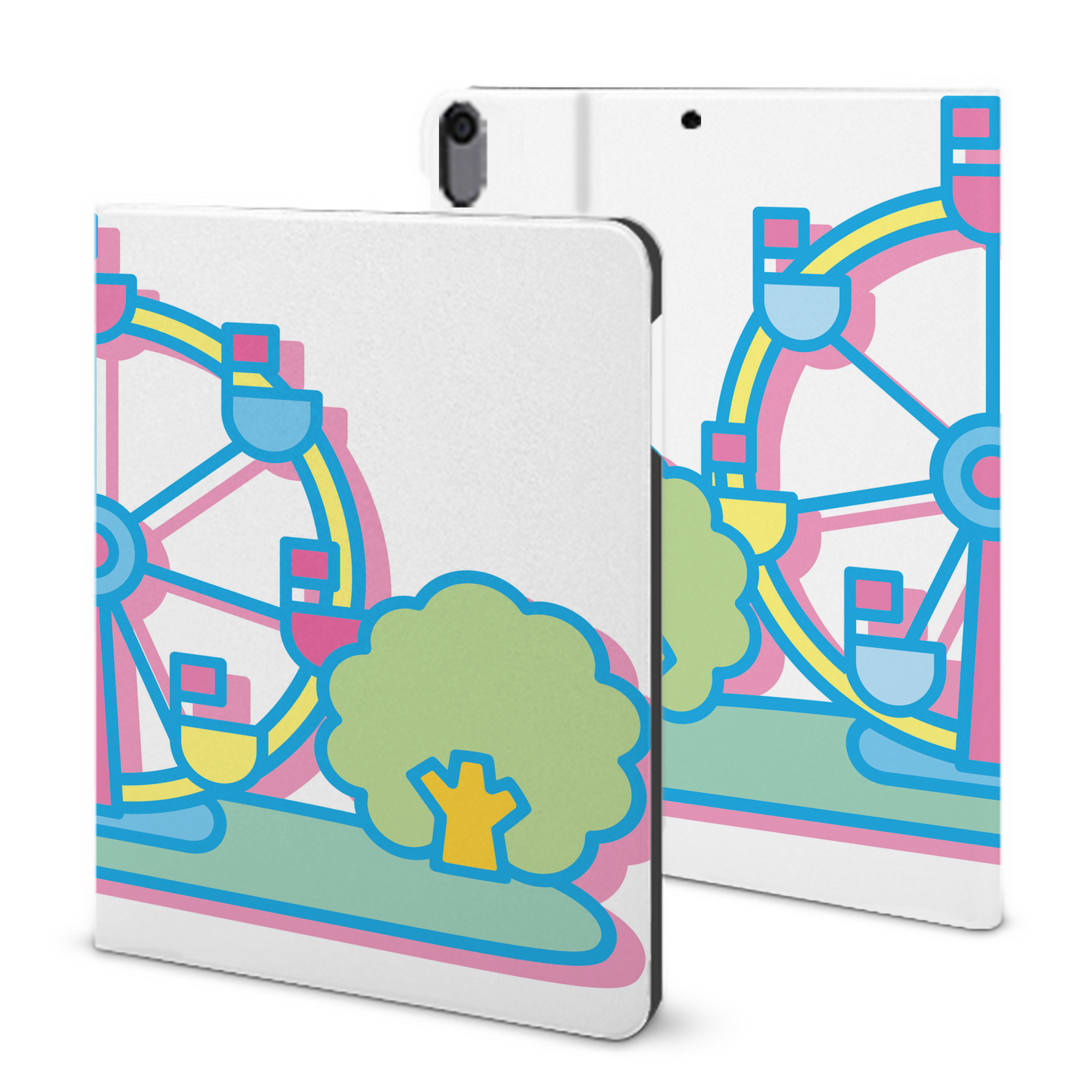 （画像用） Hello Kitty ハローキティ IPad ケース ブック型 PUレザー TPU 耐衝撃 軽量 薄型 ペン収納なし 全面保護 IPad 各モデル対応